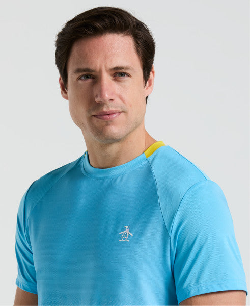 TENNIS TEE - PERFORMANCE VENTILATED BLOCKED TENNIS CREW TEE