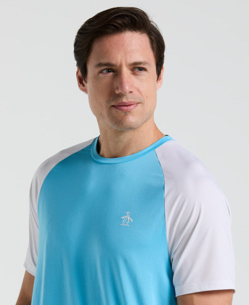 TENNIS TEE - CORE BLOCKED PERFORMANCE TENNIS TEE