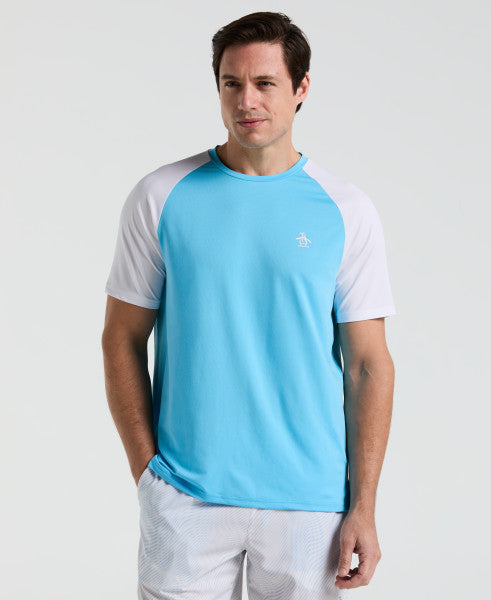 TENNIS TEE - CORE BLOCKED PERFORMANCE TENNIS TEE