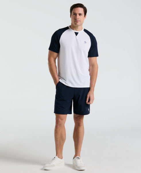 TENNIS TEE - CORE BLOCKED PERFORMANCE TENNIS TEE
