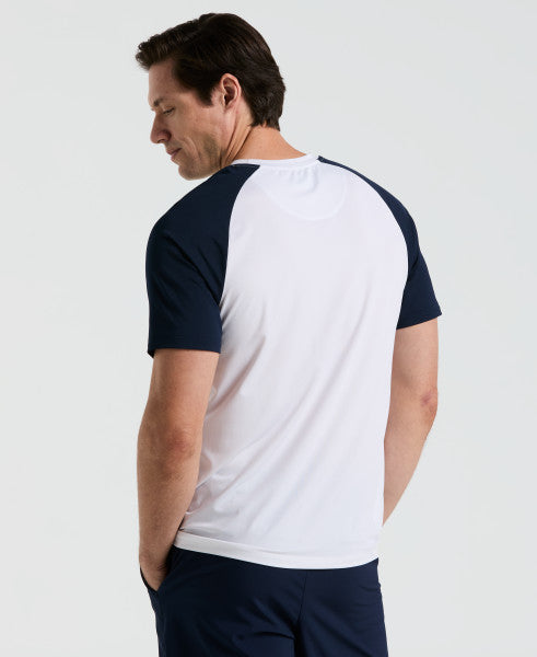 TENNIS TEE - CORE BLOCKED PERFORMANCE TENNIS TEE