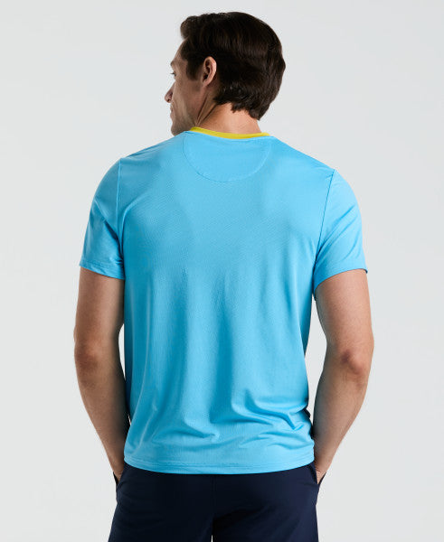 TENNIS TEE - PERFORMANCE VENTILATED BLOCKED TENNIS CREW TEE