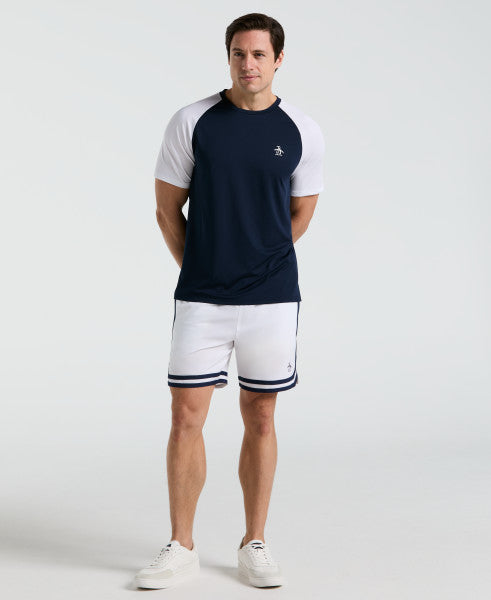 TENNIS TEE - CORE BLOCKED PERFORMANCE TENNIS TEE