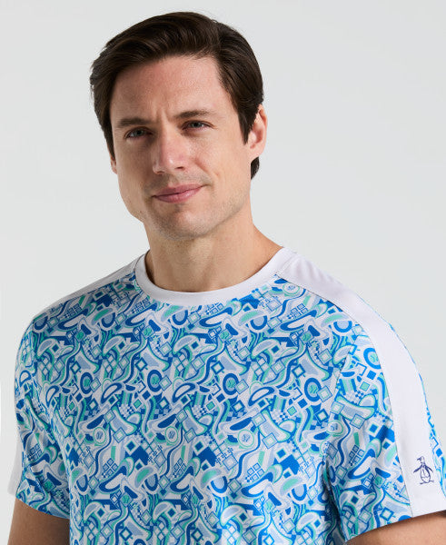 TENNIS TEE - PERFORMANCE MIDCENTURY BLOCK TENNIS TEE