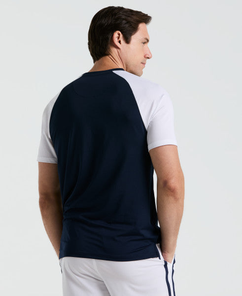 TENNIS TEE - CORE BLOCKED PERFORMANCE TENNIS TEE