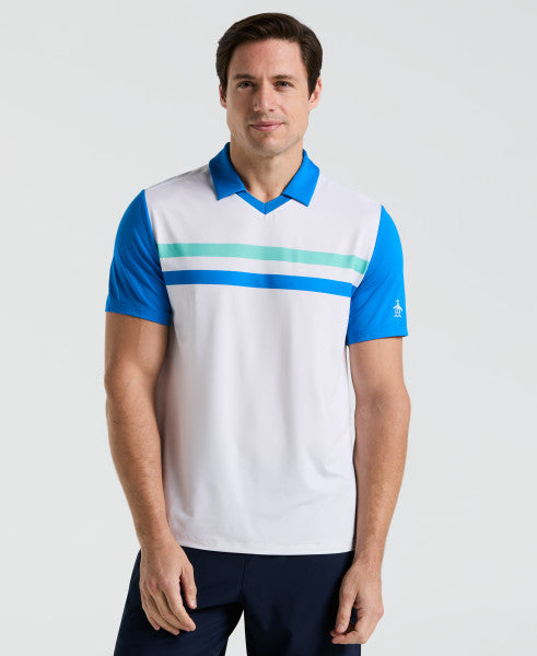 TENNIS POLO - HERITAGE BLOCKED PERFORMANCE TENNIS TEE