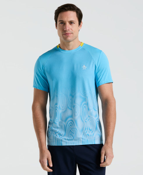 TENNIS TEE - PERFORMANCE VENTILATED BLOCKED TENNIS CREW TEE