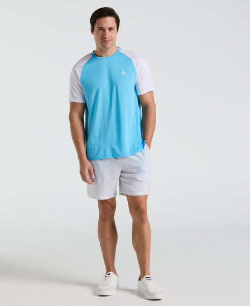 TENNIS TEE - CORE BLOCKED PERFORMANCE TENNIS TEE