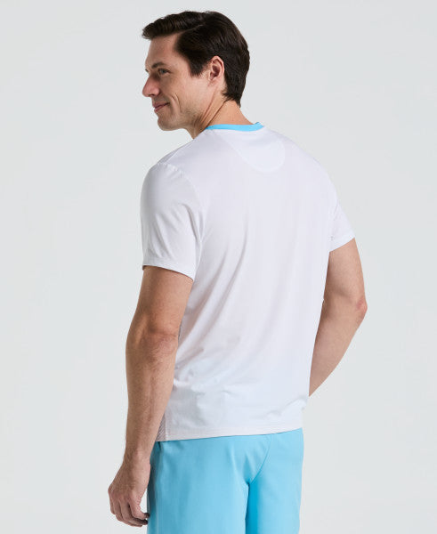 TENNIS TEE - PERFORMANCE VENTILATED BLOCKED TENNIS CREW TEE
