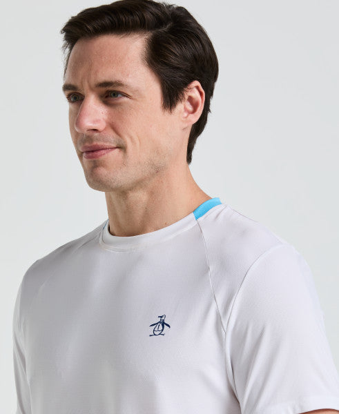 TENNIS TEE - PERFORMANCE VENTILATED BLOCKED TENNIS CREW TEE